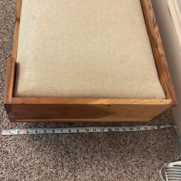 Wooden Pet Bed with Cream Cushion - Picture 9 of 13